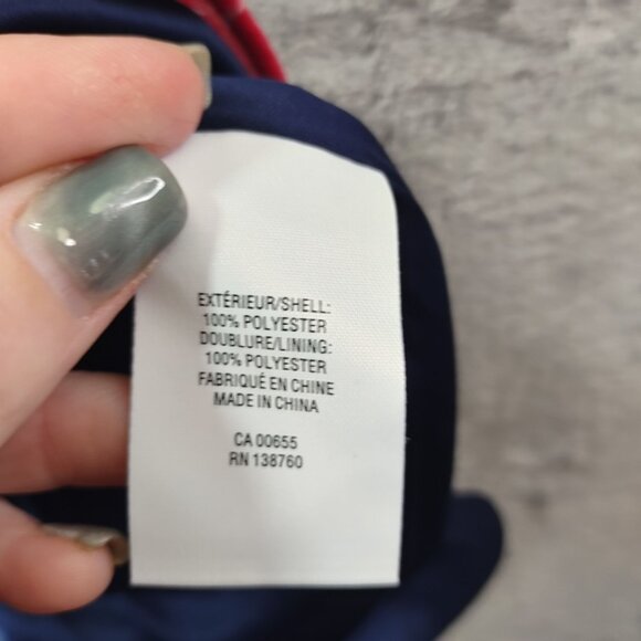 Reitmans Women XL Navy Floral Dress DolmanSleeve CinchedWaist Lined Garden Party - Picture 10 of 11